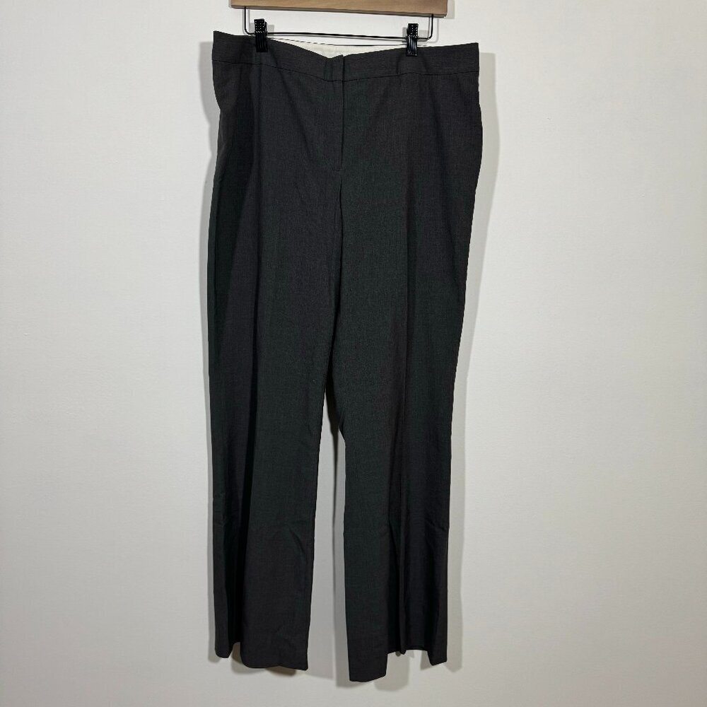 T Tahari Wide Leg Dress Pants Trousers Gray Women's Size 16 Business Siren